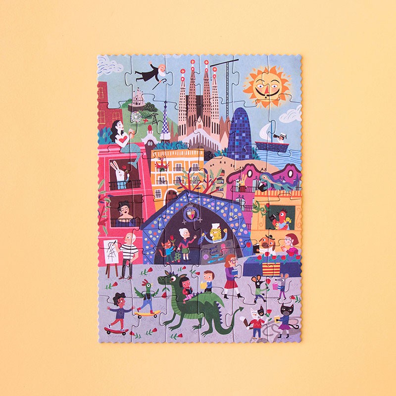 Night and day in Barcelona puzzle · Londji