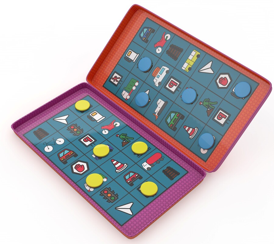 Bingo de Carretera magnético · The purple cow