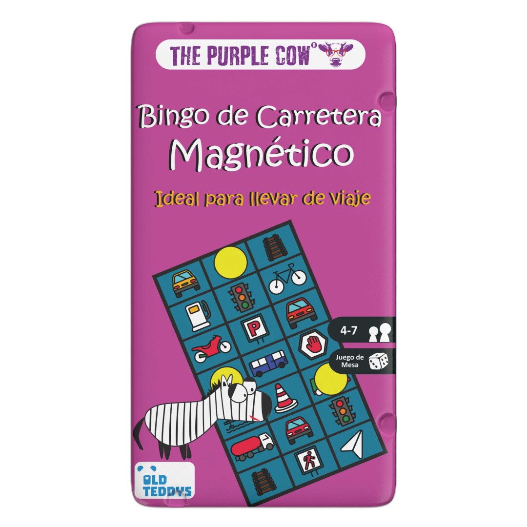 Bingo de Carretera magnético · The purple cow