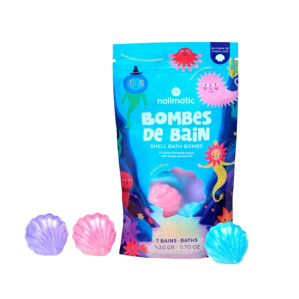 Bombas de baño con aceite de almendras Shell · Nailmatic