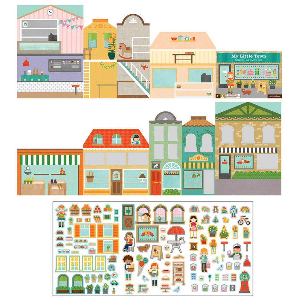 Set de pegatinas reposicionables "My Little Town" · Petit Collage