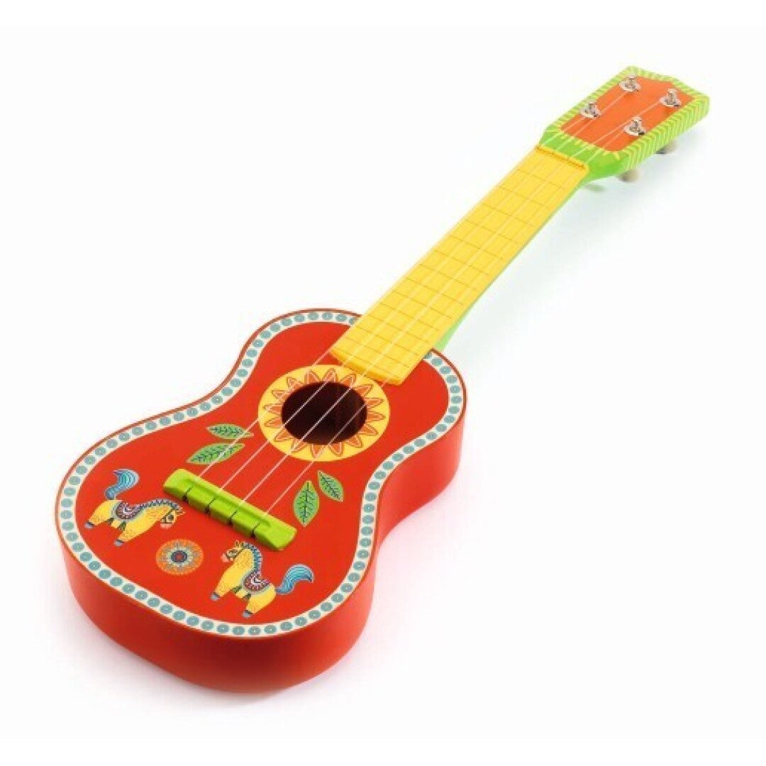 Guitarra Ukelele de madera 4 cuerdas · Djeco Animambo