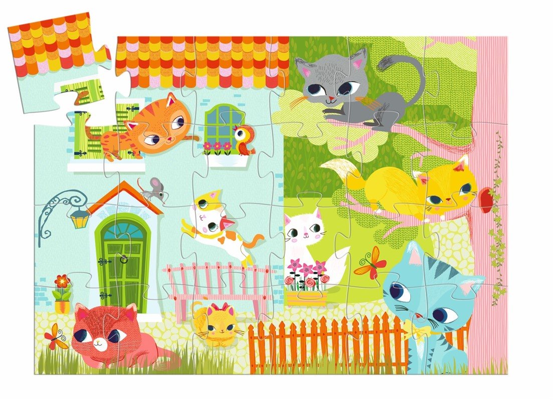 Puzzle Silueta Pachat y sus amigos · Djeco
