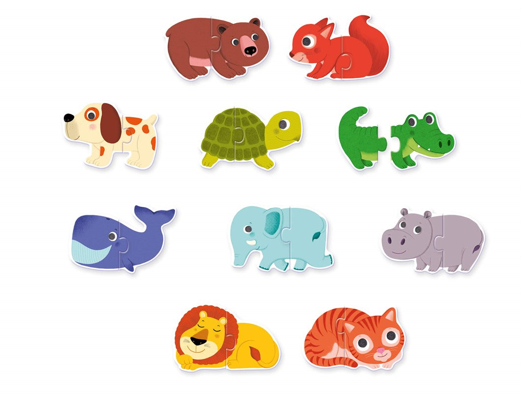 Puzzle Duo Vehículos Animales · Djeco