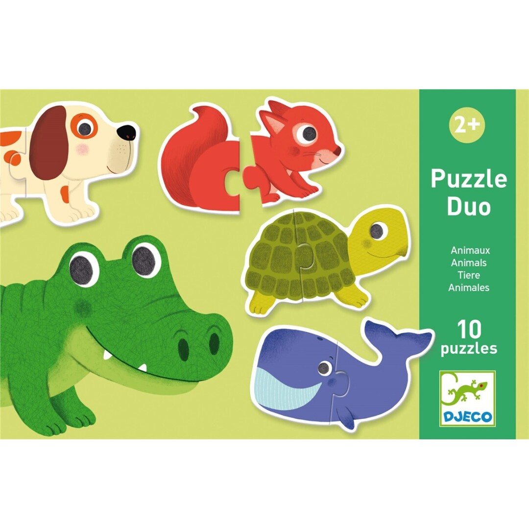 Puzzle Duo Vehículos Animales · Djeco
