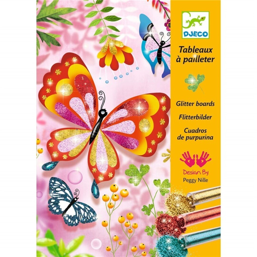 Cuadros purpurina Mariposas · Djeco
