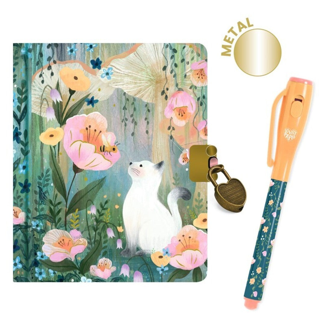 Pequeño diario secreto Kendra + rotulador mágico Lovely Paper · Djeco