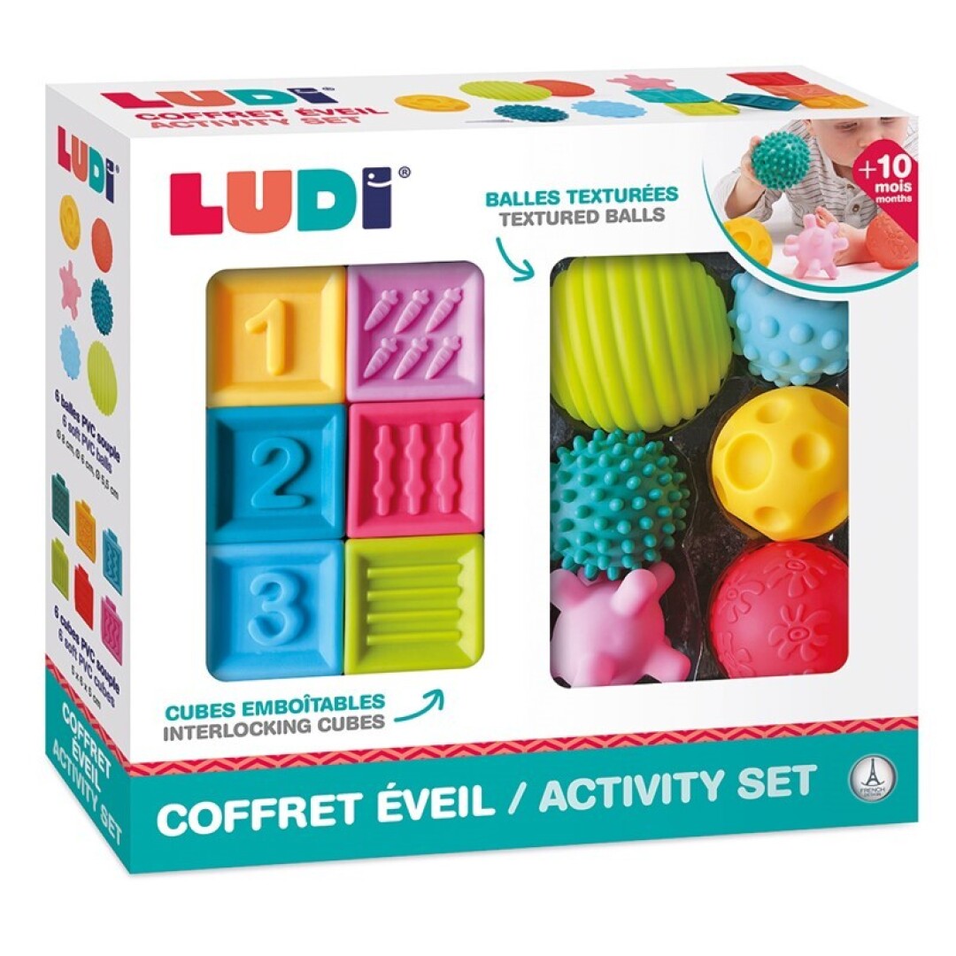 Conjunto 6 bolas 6 cubos · Ludi