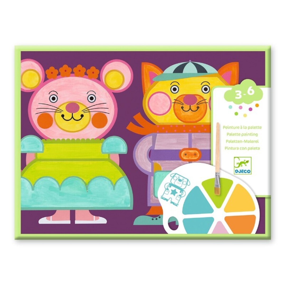 Pintura con paleta Los mofletudos· Djeco