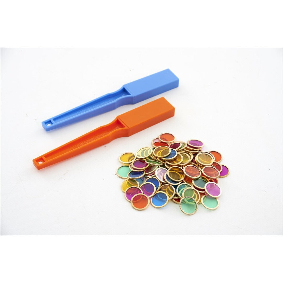 Conjunto 2 varitas y 100 fichas magnéticas · Tickit