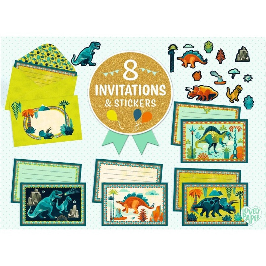 Pack de 8 invitaciones Lovely Paper · Djeco
