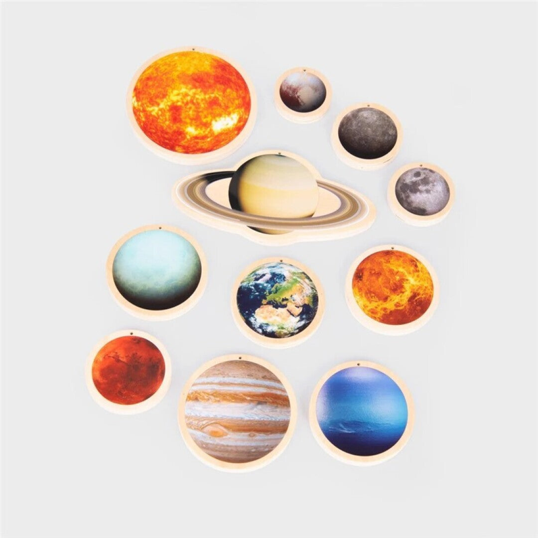 Discos del sistema solar de madera · Tickit
