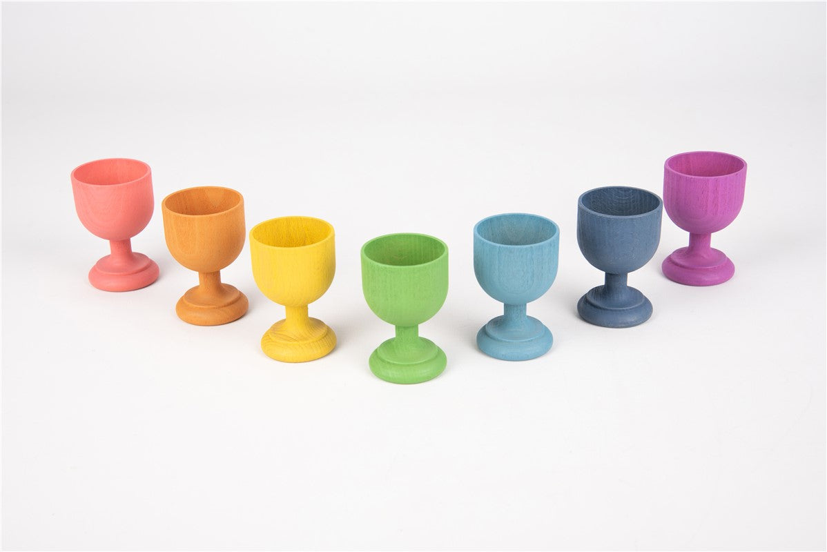 Huevera de madera colorido POR UNIDAD · Tickit