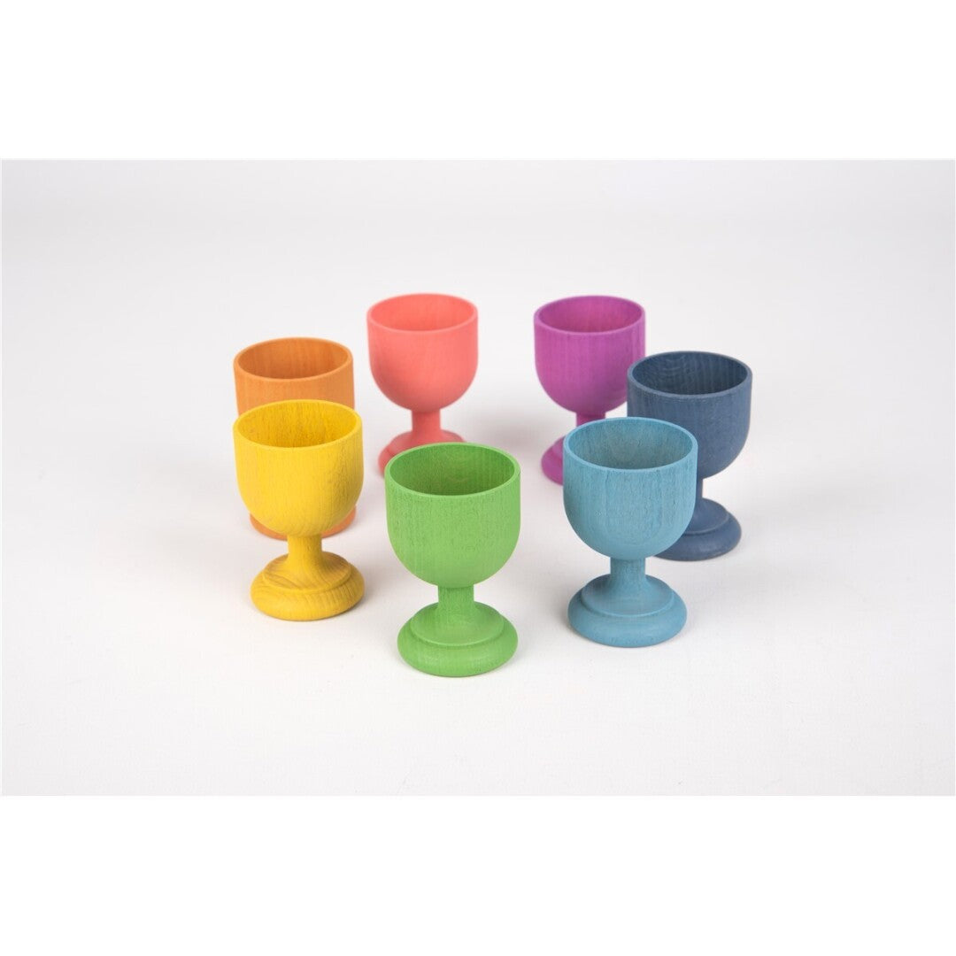 Huevera de madera colorido POR UNIDAD · Tickit