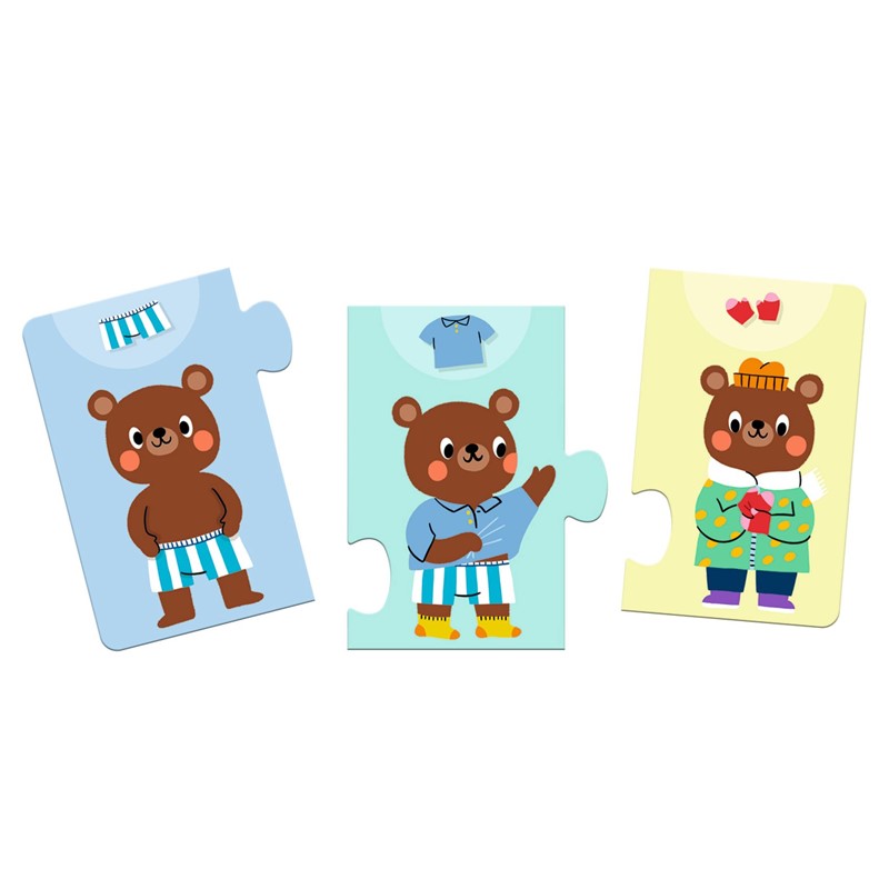 Educativos Puzle Peluche se viste · Djeco