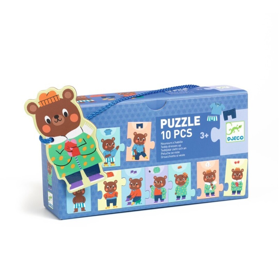 Educativos Puzle Peluche se viste · Djeco