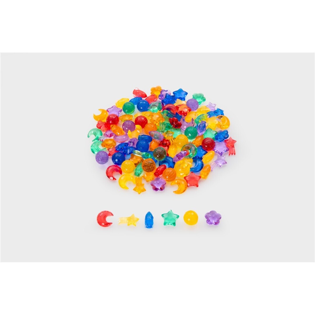 Conjunto de 108 fichas espaciales de color translúcidos · TickiT
