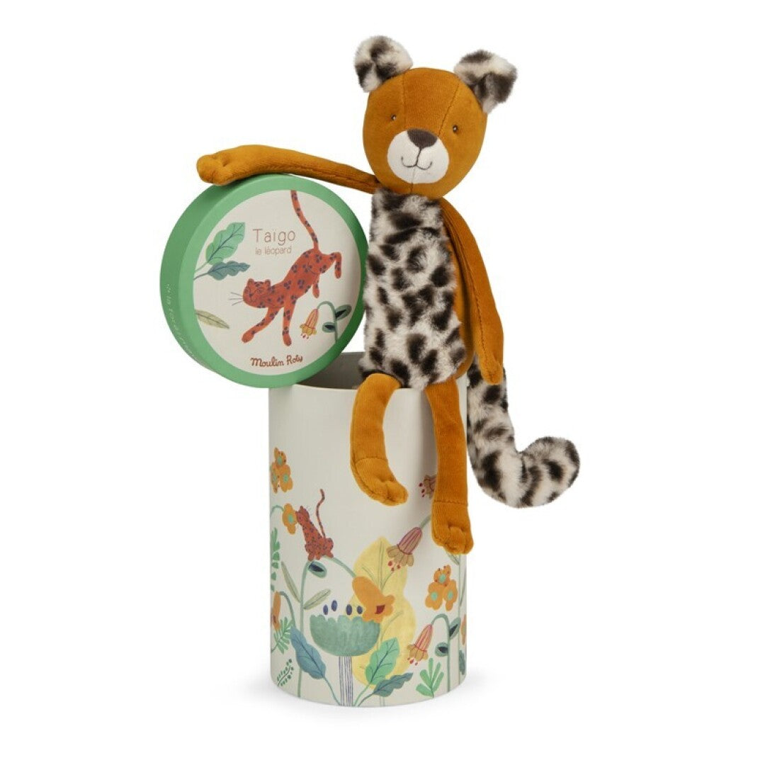 Muñeco leopardo Taïgo Forêt Mawa · Moulin Roty