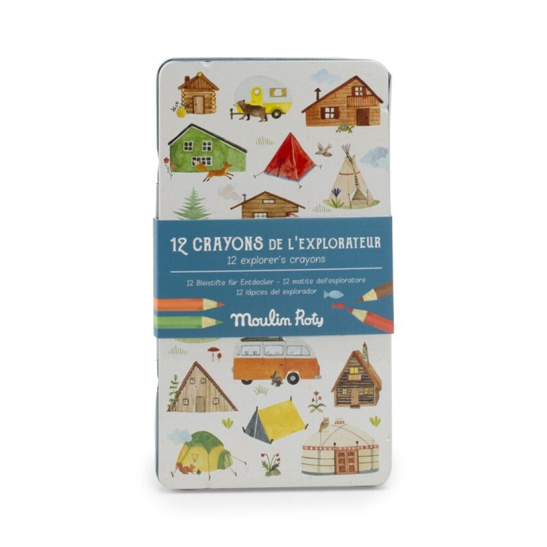 12 lápices de colores Explorador · Moulin Roty