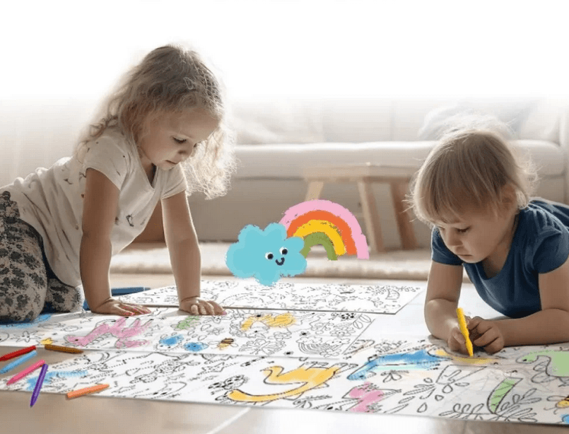 Kit de rollo para colorear Unicornios de fantasía · Haku Yoka