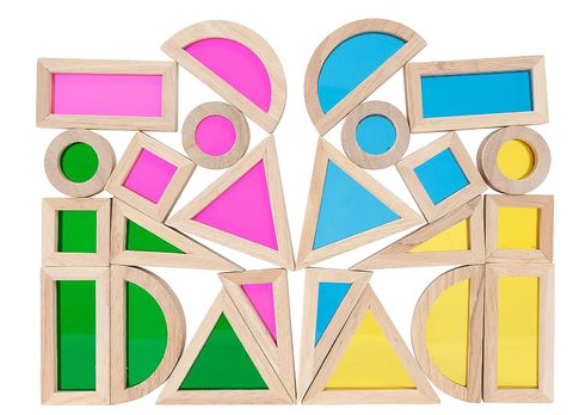 Bloques arcoiris de madera (24 piezas) · Tickit