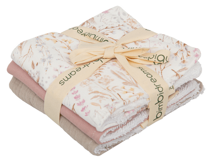 Toallitas bebé rizo 30x30 (set de 3) · Bimbidreams