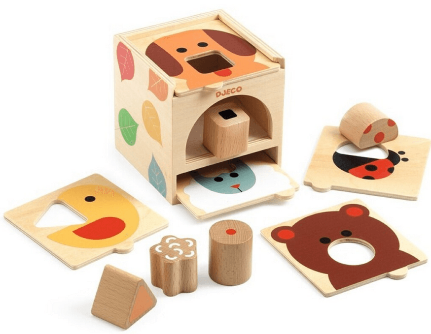 Cubo de formas BoxBasic · Djeco