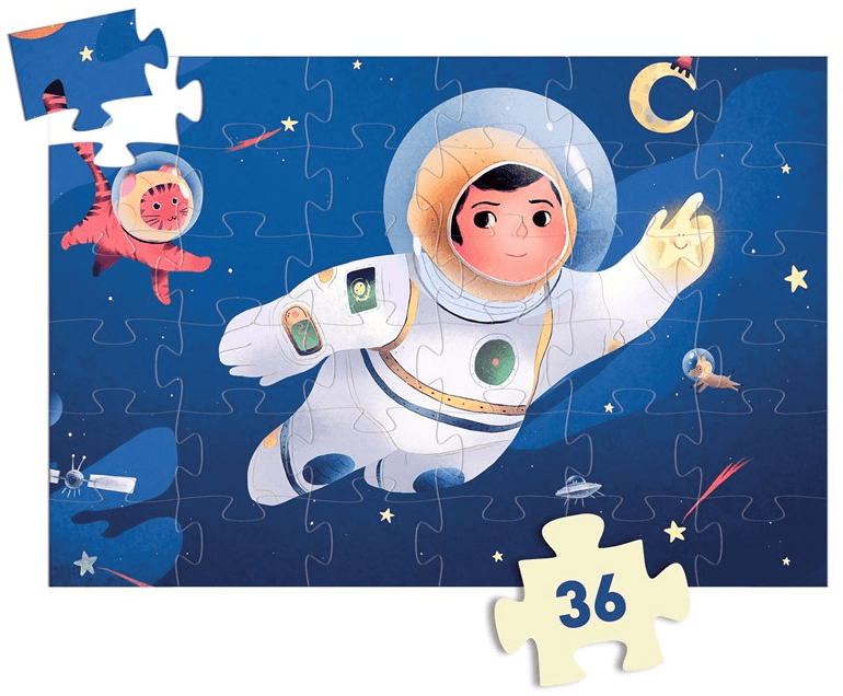 Puzle Silueta Astronauta 36pzas · Djeco