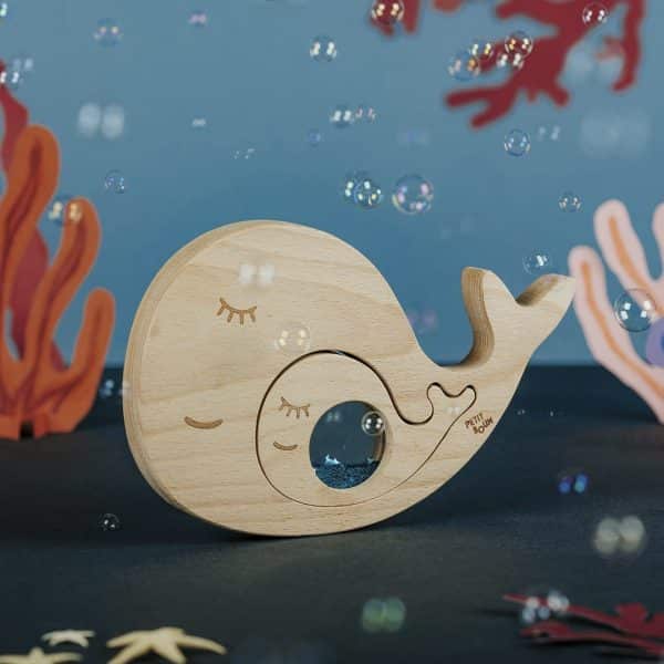 Sensory Puzzle Whale & Baby · Petit Boum