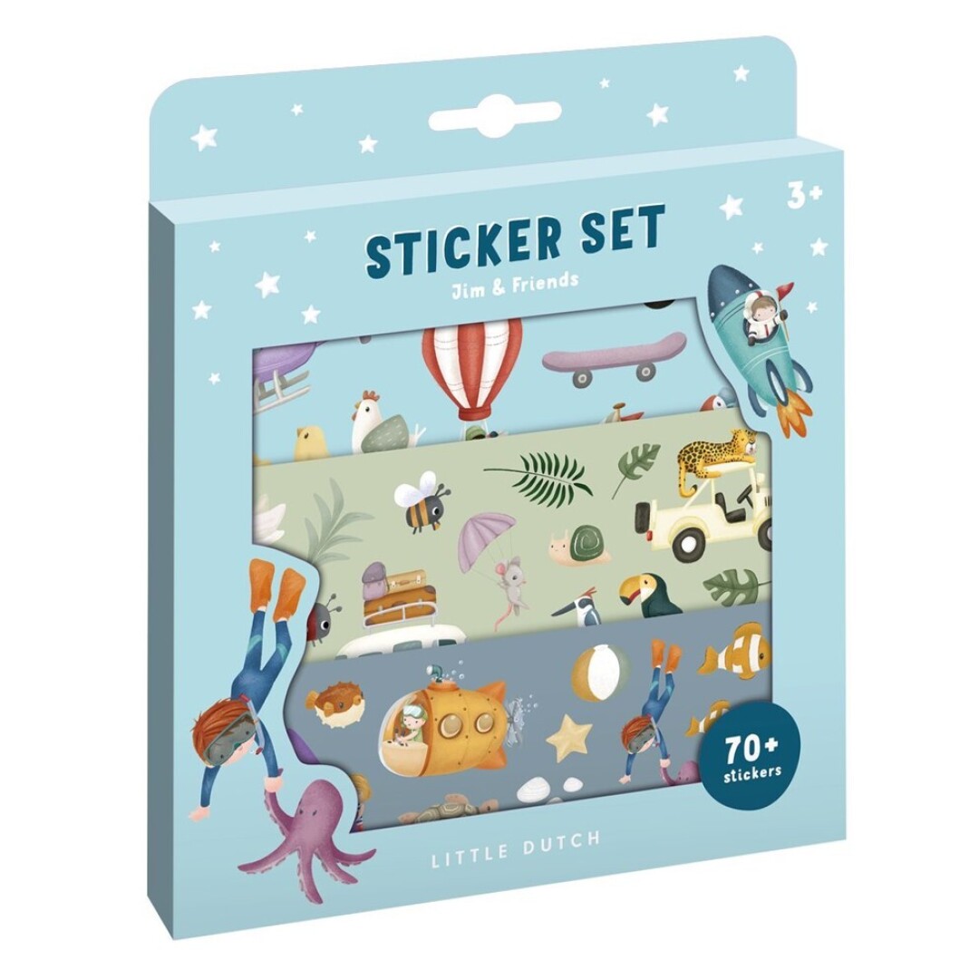 Set Pegatinas Jim & Friends · Little Dutch