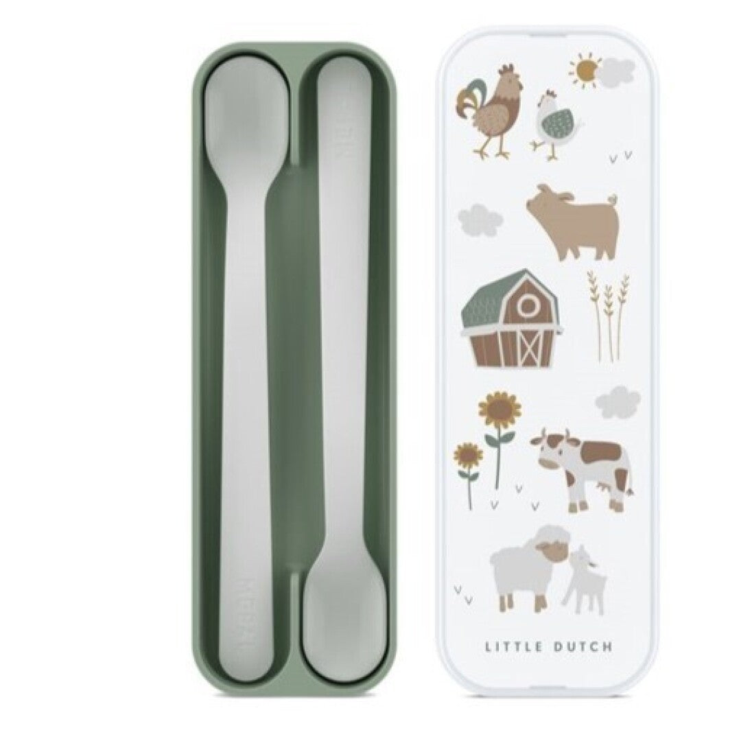Set Cuchara para papilla Pequeña Granja · Little Dutch