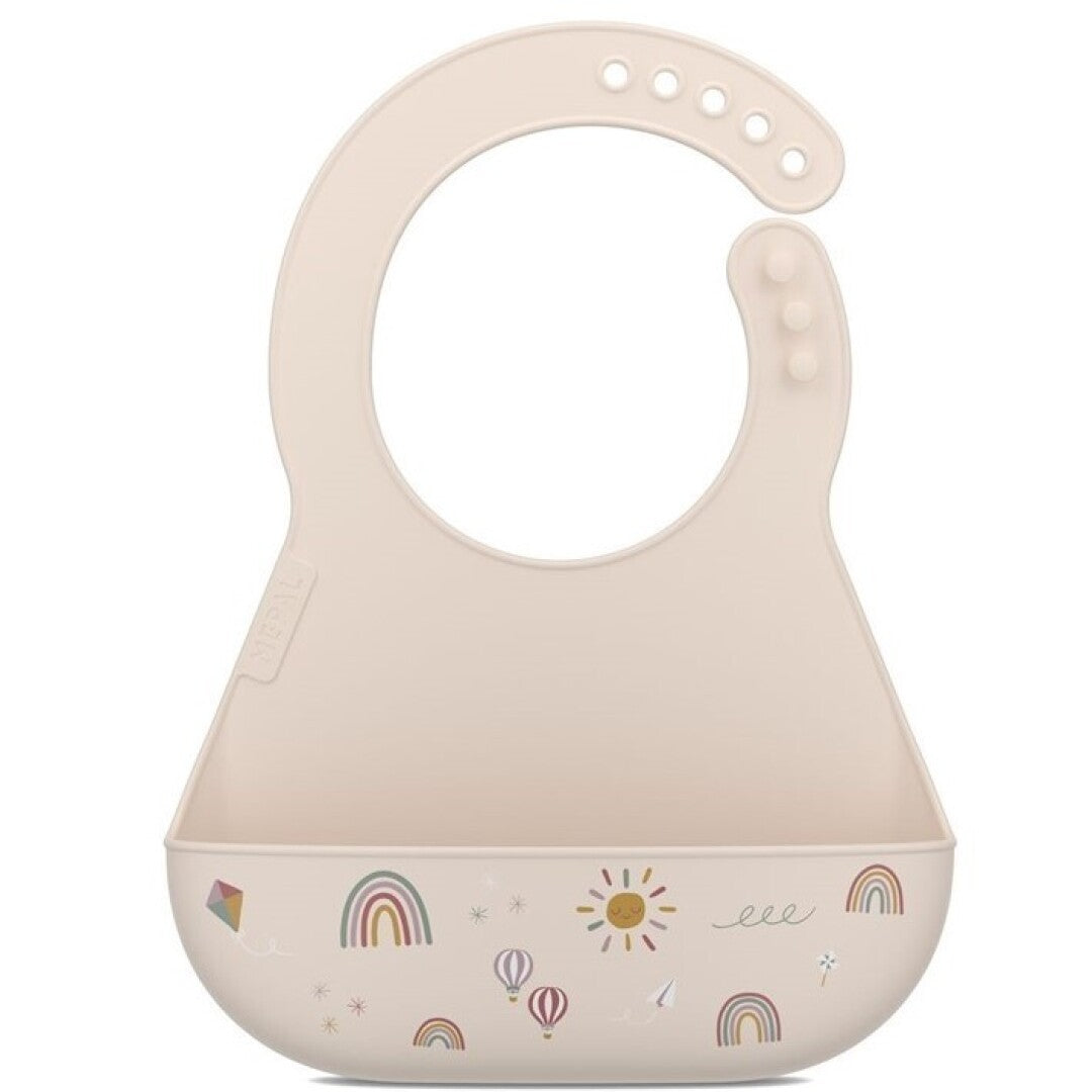 Babero Silicona Mio Arcoiris · Mepal x Little Dutch