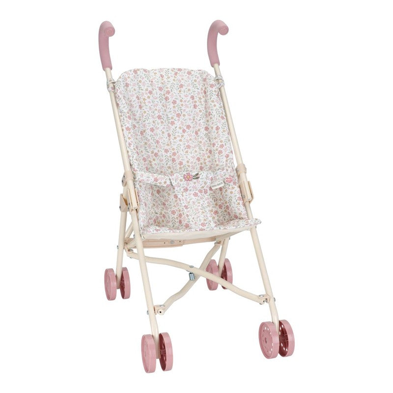 Carrito sillita para muñecas metal flores · Little Dutch