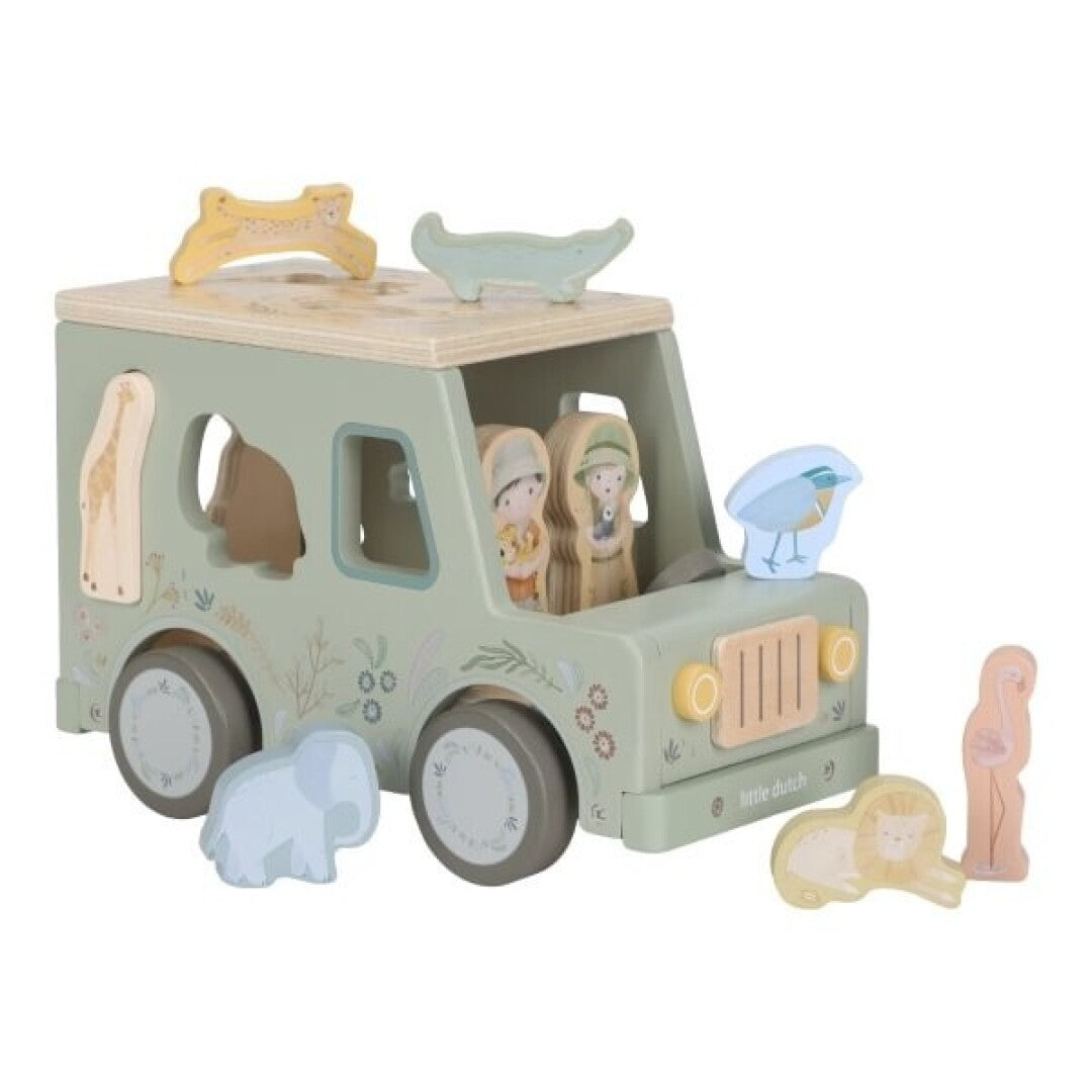 Coche encaja las formas Safari Friends FSC · Little Dutch