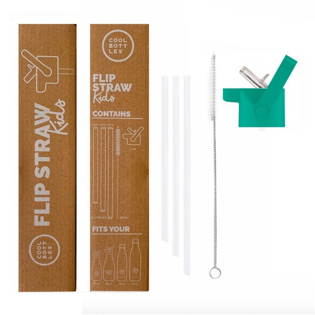 Recmbio de tapón con pajita Kids Cap Flip Straw · Cool Bottles