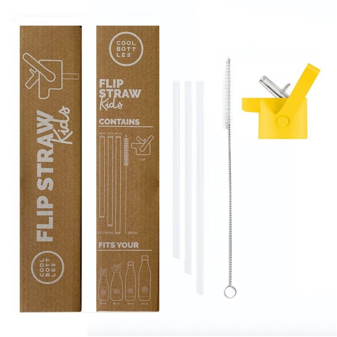 Recmbio de tapón con pajita Kids Cap Flip Straw · Cool Bottles