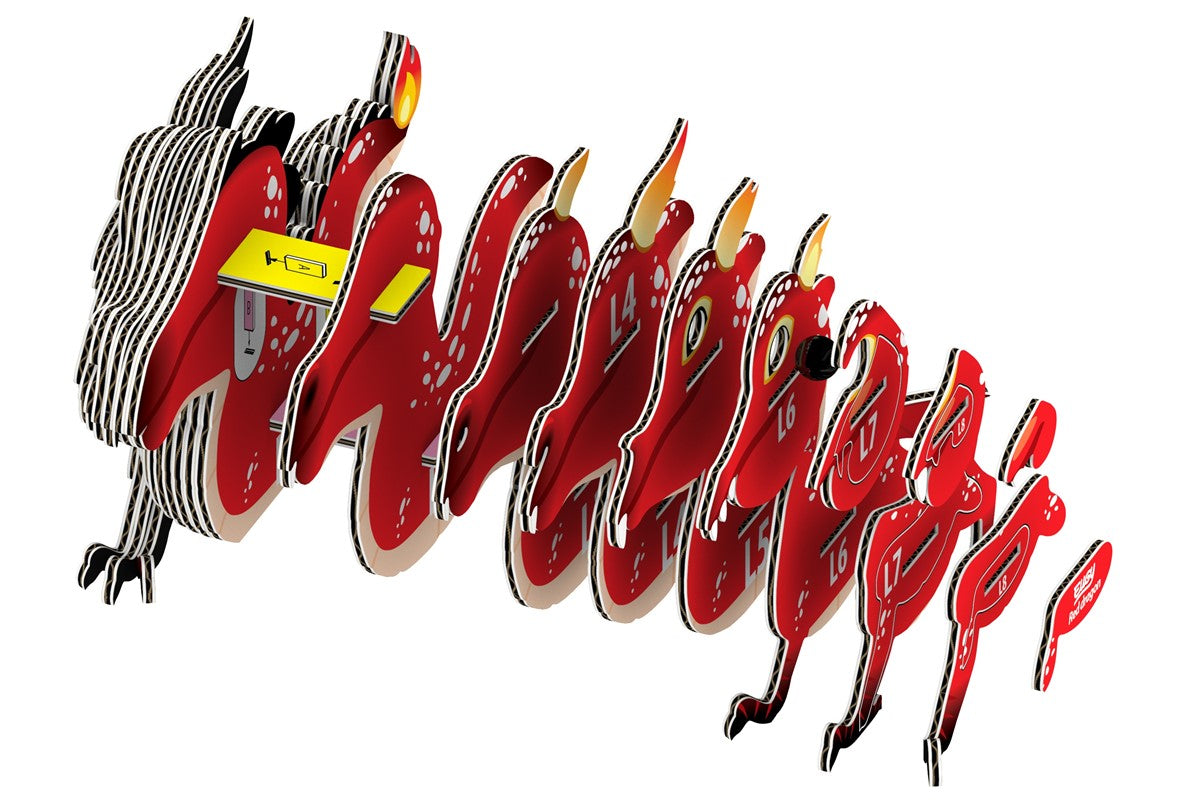 Puzle 3D Dragon Rojo · Eugy 085
