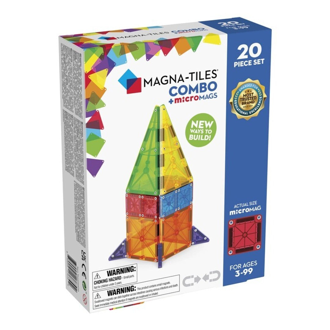 MAGNA-T 20 piezas COMBO + microMAGS · Magna Tiles