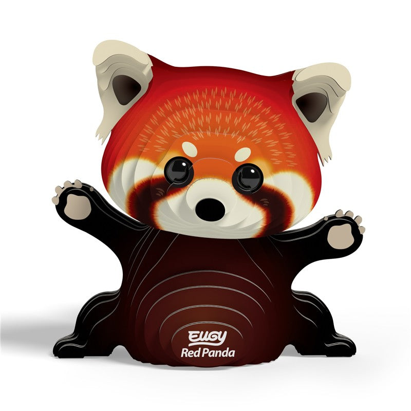 Puzle 3D Panda rojo · Eugy 126