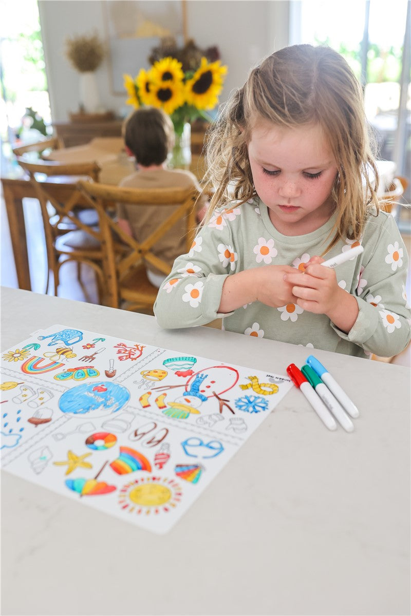 Tapete para colorear reutilizable Scribble 6 rotul. · Juegaconmigo