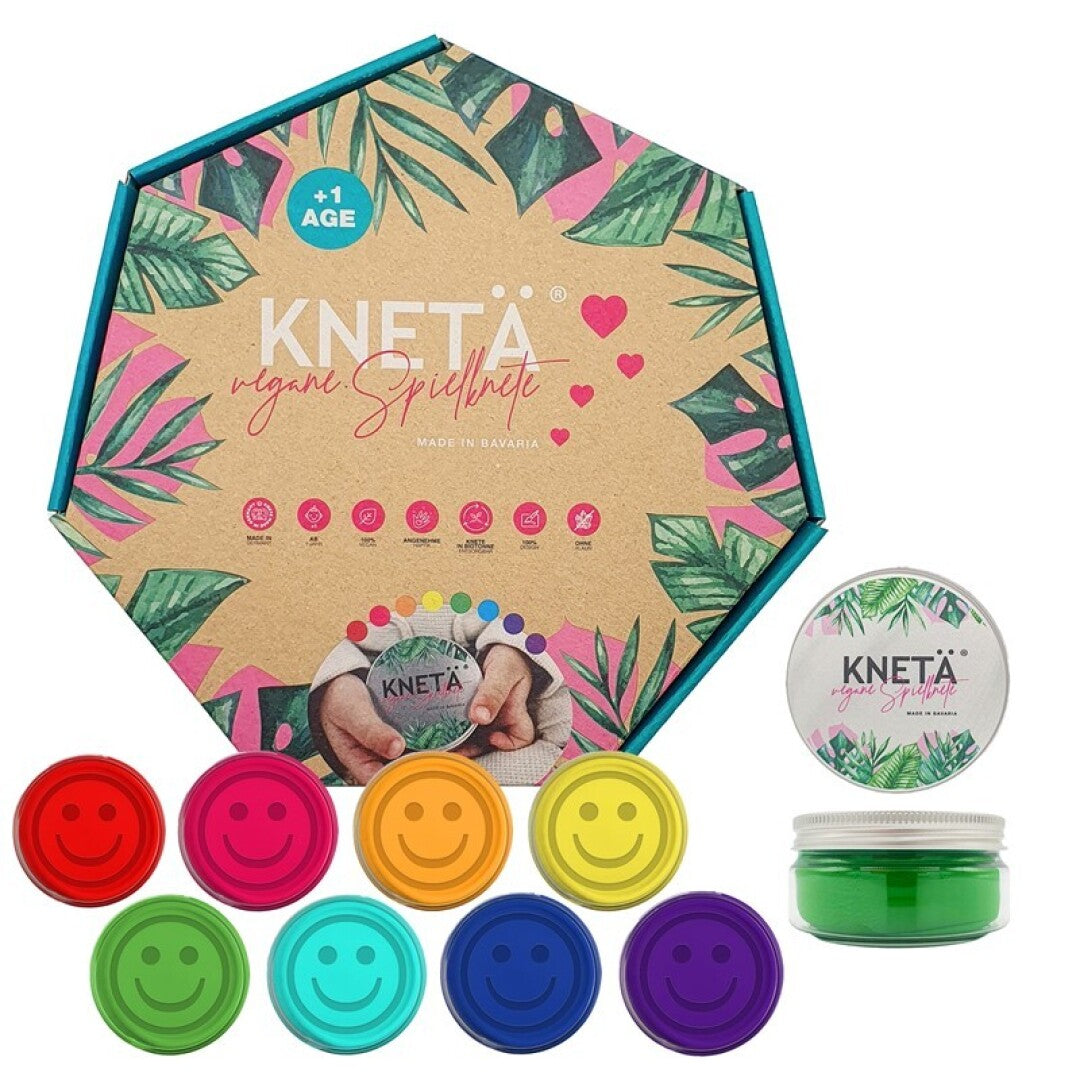 Set de plastilina natural de colores (frascos) · KNETÄ