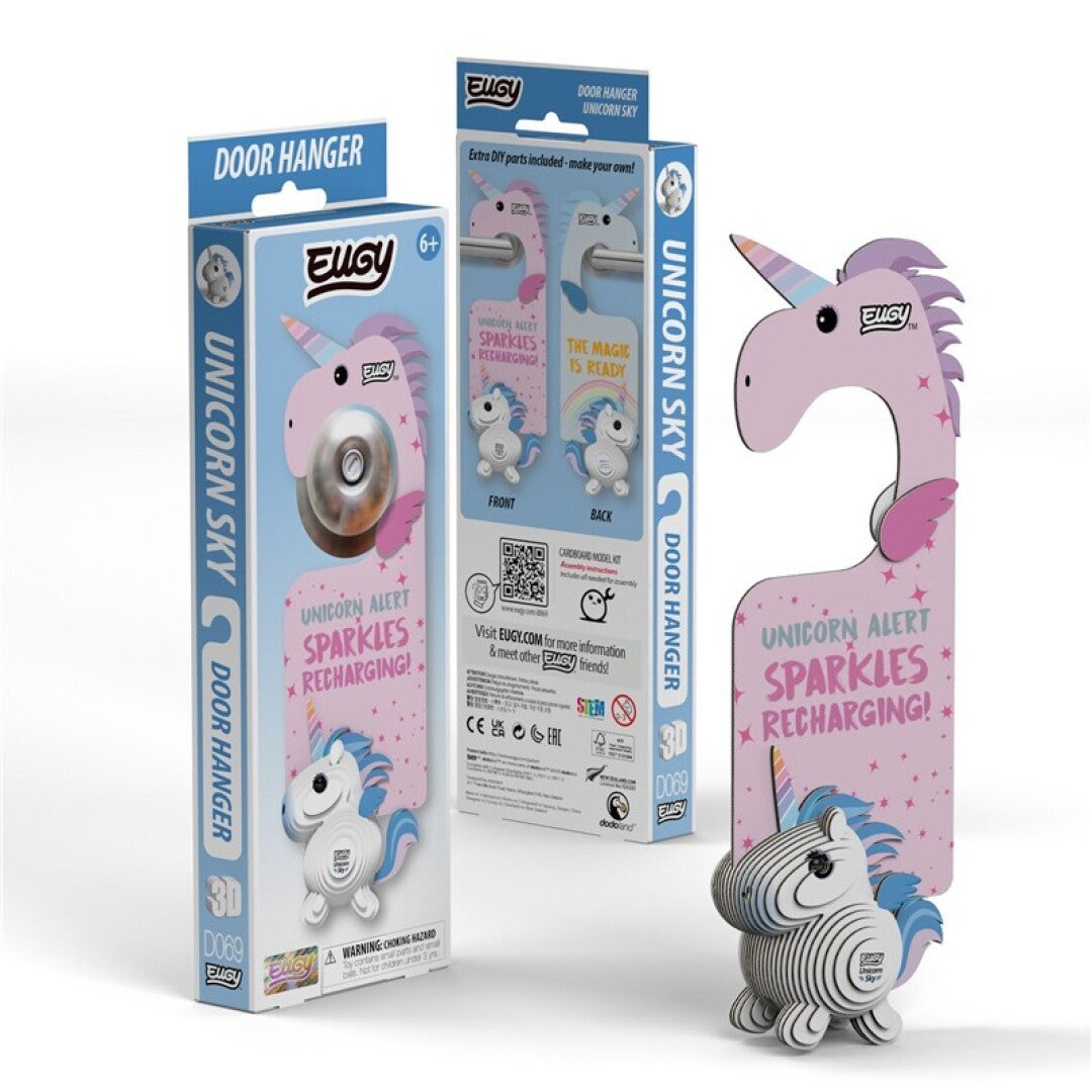 Puzle 3D Unicorn Sky Colgador de Puerta · Eugy D069