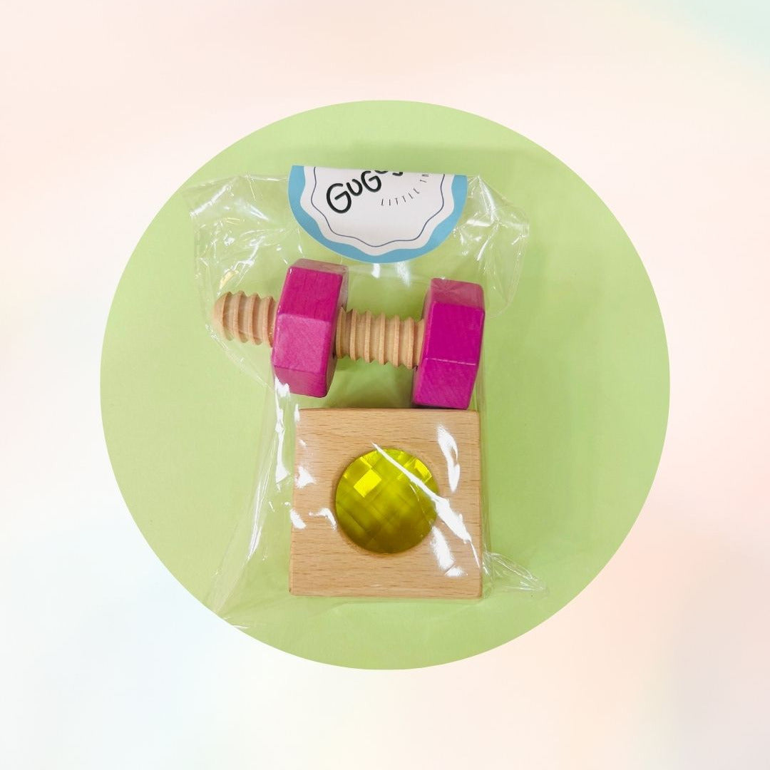 Caleidoscopio y/o tuerca madera | Detalle invitados cumple (1-4 años)