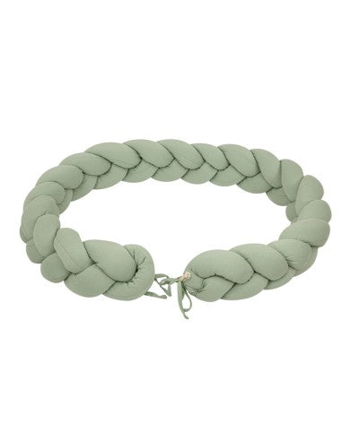 Trenza Protector de Cuna 230cm texturas verde · Bimbidreams