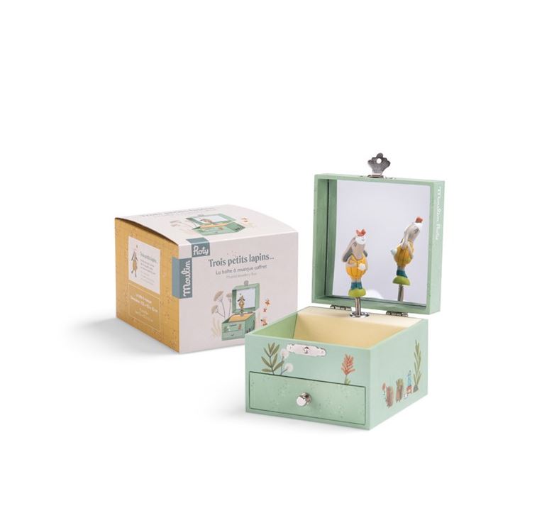 Caja de música cofre Petits lapins · Moulin Roty