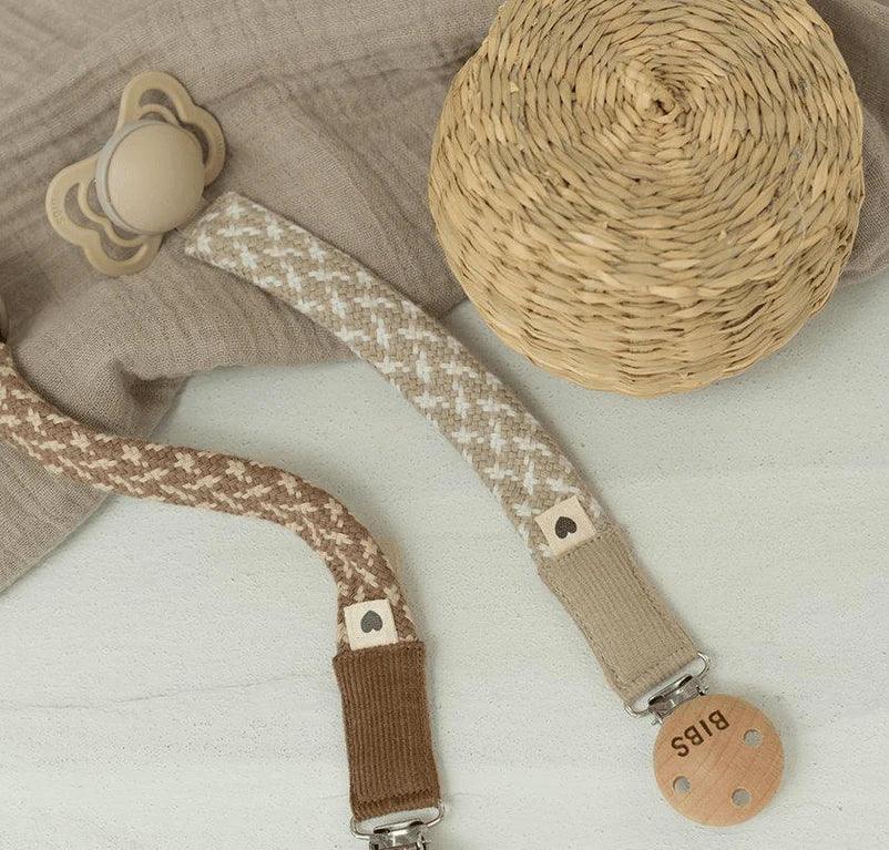 Chupetero BIBS Trenzado Ivory/Vanilla