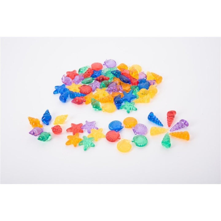 Conjunto de 72 conchas de color translúcidas · TickiT