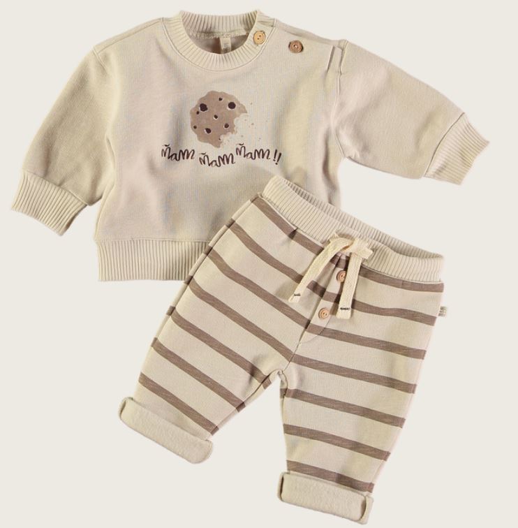 Conjunto pantalón y sudadera Svend Cookies Brown · Lillymom