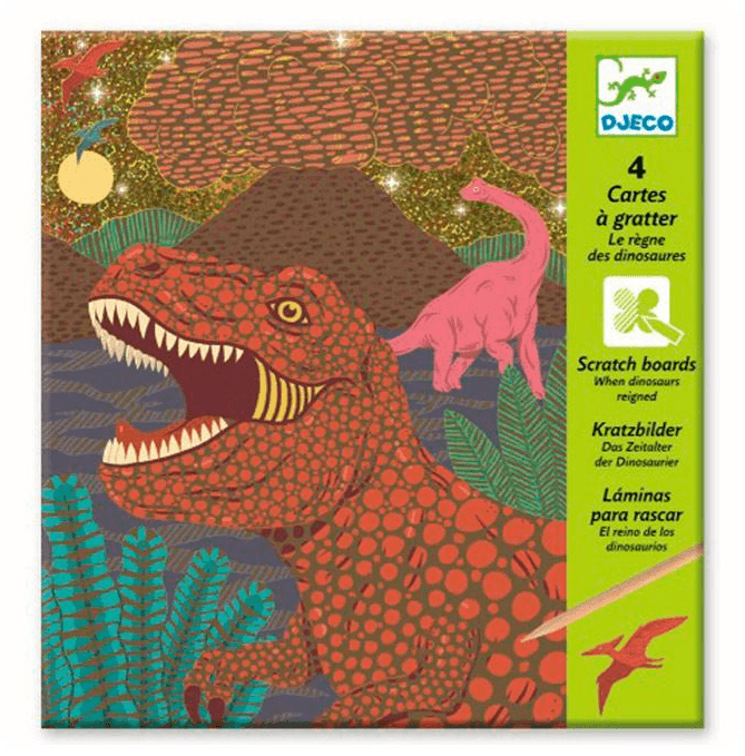 Cuadros para rascar El Reino De Los Dinosaurios Djeco
