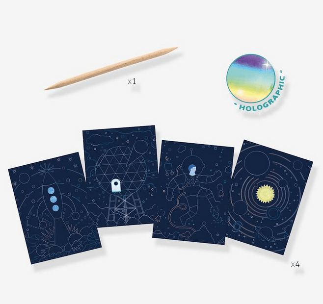 Cuadros para rascar Misión Cosmos Djeco